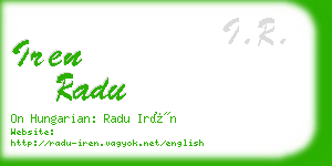 iren radu business card